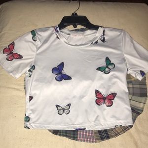 Butterfly crop top